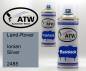 Preview: Land-Rover, Ionian Silver, 2485: 400ml Sprühdose + 400ml Klarlack - Set, von ATW Autoteile West.